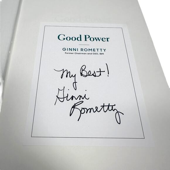 Good Power Leading Positive Change Ginni Rometty Signed 1st Edition Autographed - Picture 3 of 6